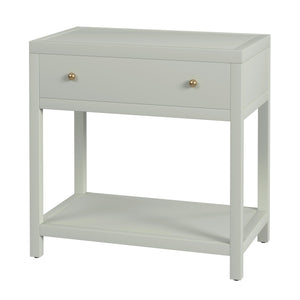 Butler Nora Wide Nightstand - Stylish Rectangular Design with Soft-Close Drawer & Open Shelf Storage