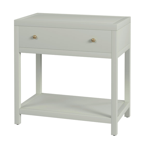 Butler Nora Wide Nightstand - Stylish Rectangular Design with Soft-Close Drawer & Open Shelf Storage
