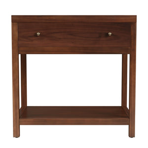 Butler Specialty Company Nora Rectangular Nightstand With Drawer & Open Shelf For Modern Elegance Medium Brown Acacia Wood,Mdf,Pine Wood,Plywood,Veneers 5943489-butler