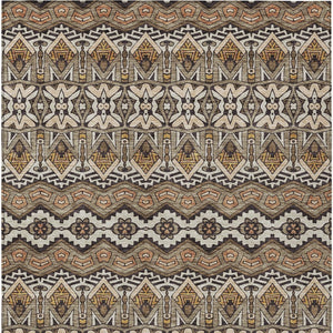 Homeroots 3' Stylish Moroccan Area Rug In Artichoke Green, Gray & Ivory - Washable For Indoor & Outdoor Use 8' X 10' Polyester 594355