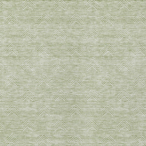 Homeroots 3' Artichoke Green & Ivory Geometric Washable Area Rug For Indoor And Outdoor Spaces, Durable Design 10' X 14' Polyester 594363