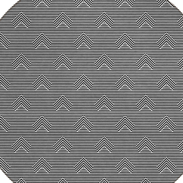 Homeroots 3' Artichoke Green & Ivory Geometric Washable Area Rug For Indoor And Outdoor Spaces, Durable Design 8' Round Polyester 594366