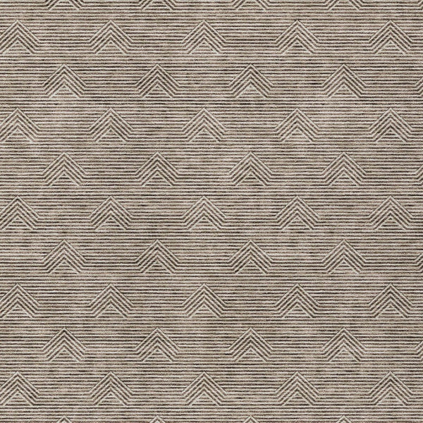 Homeroots 3' Artichoke Green & Ivory Geometric Washable Area Rug For Indoor And Outdoor Spaces, Durable Design 3' X 5' Polyester 594371