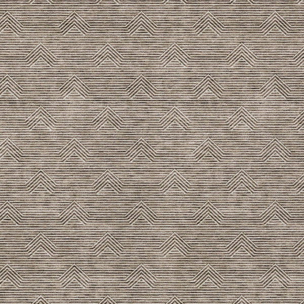 Homeroots 3' Artichoke Green & Ivory Geometric Washable Area Rug For Indoor And Outdoor Spaces, Durable Design 5' X 8' Polyester 594372