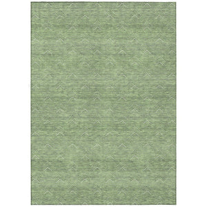 HomeRoots 9' Geometric Washable Area Rug – Stylish Green and Beige Design for Indoor & Outdoor Versatility 9' X 12' 594387
