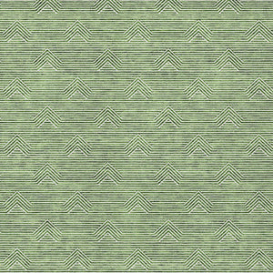 Homeroots 3' Artichoke Green & Ivory Geometric Washable Area Rug For Indoor And Outdoor Spaces, Durable Design 9' X 12' Polyester 594387