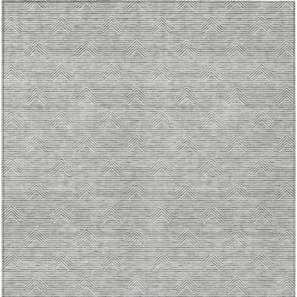 Homeroots 3' Artichoke Green & Ivory Geometric Washable Area Rug For Indoor And Outdoor Spaces, Durable Design 3' X 5' Polyester 594389