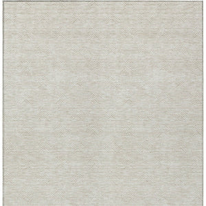 Homeroots 3' Artichoke Green & Ivory Geometric Washable Area Rug For Indoor And Outdoor Spaces, Durable Design 3' X 5' Polyester 594395