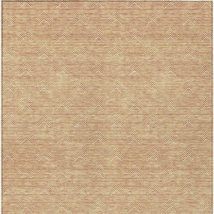 Homeroots 3' Artichoke Green & Ivory Geometric Washable Area Rug For Indoor And Outdoor Spaces, Durable Design 3' X 5' Polyester 594401