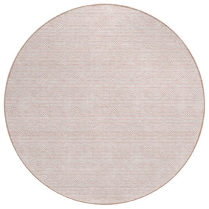 HomeRoots 5' Pink and Gray Geometric Area Rug - Washable, Durable Design for Indoor Outdoor Spaces, Easy Care 8' Round 594409