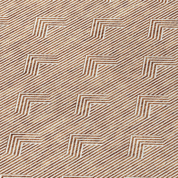 Homeroots 3' Artichoke Green & Ivory Geometric Washable Area Rug For Indoor And Outdoor Spaces, Durable Design 8' Round Polyester 594415