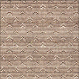 Homeroots 3' Artichoke Green & Ivory Geometric Washable Area Rug For Indoor And Outdoor Spaces, Durable Design 9' X 12' Polyester 594417