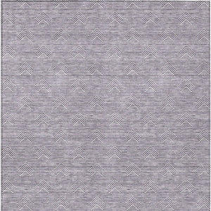 Homeroots 3' Artichoke Green & Ivory Geometric Washable Area Rug For Indoor And Outdoor Spaces, Durable Design 3' X 5' Polyester 594419