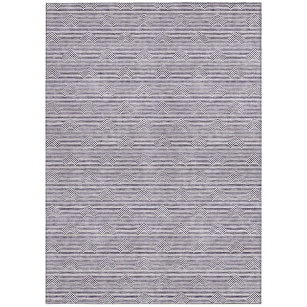 Homeroots 3' Artichoke Green & Ivory Geometric Washable Area Rug For Indoor And Outdoor Spaces, Durable Design 8' X 10' Polyester 594422