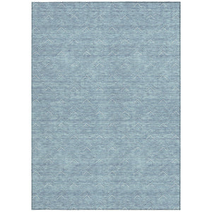 Homeroots 3' Artichoke Green & Ivory Geometric Washable Area Rug For Indoor And Outdoor Spaces, Durable Design 5' X 8' Polyester 594426