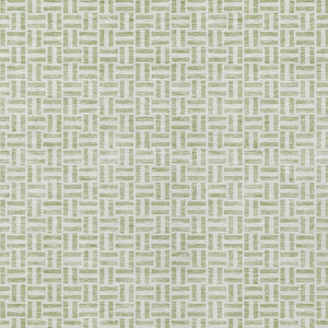 Homeroots 3' Stylish Artichoke Green And Gray Geometric Washable Rug For Indoor And Outdoor Spaces 5' X 8' Polyester 594438