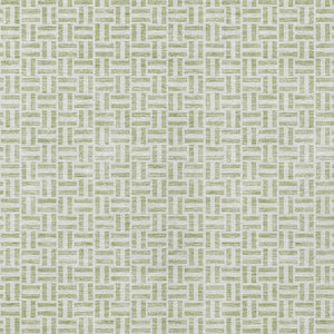 Homeroots 3' Stylish Artichoke Green And Gray Geometric Washable Rug For Indoor And Outdoor Spaces 8' X 10' Polyester 594440