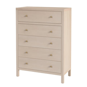 Butler Specialty Butler Nora 36" W Rectangular Wood 5 Drawer Tall Dresser - Rustic Elegance For Modern Spaces Taupe Mdf,Acacia Wood,Pine Wood,Veneers 5944450-butler