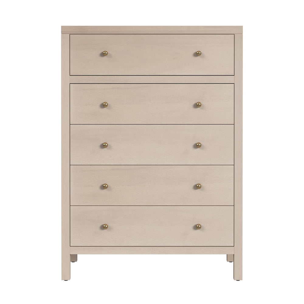 Butler Specialty Butler Nora 36" W Rectangular Wood 5 Drawer Tall Dresser - Rustic Elegance For Modern Spaces Taupe Mdf,Acacia Wood,Pine Wood,Veneers 5944450-butler