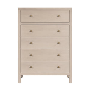 Butler Specialty Butler Nora 36" W Rectangular Wood 5 Drawer Tall Dresser - Rustic Elegance For Modern Spaces Taupe Mdf,Acacia Wood,Pine Wood,Veneers 5944450-butler