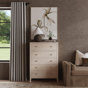 Butler Specialty Butler Nora 36" W Rectangular Wood 5 Drawer Tall Dresser - Rustic Elegance For Modern Spaces Taupe Mdf,Acacia Wood,Pine Wood,Veneers 5944450-butler