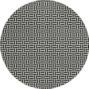 Homeroots 3' Stylish Artichoke Green And Gray Geometric Washable Rug For Indoor And Outdoor Spaces 8' Round Polyester 594445