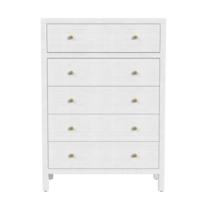 Butler Specialty Company Nora 5 Drawer Tall Dresser - Elegant Storage Solution For Any Bedroom White Mdf,Acacia Wood,Pine Wood,Veneers 5944477-butler