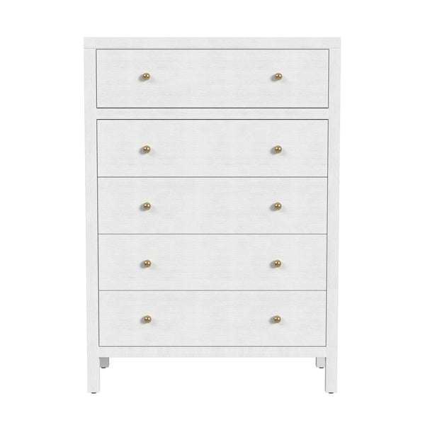 Butler Specialty Company Nora 5 Drawer Tall Dresser - Elegant Storage Solution For Any Bedroom White Mdf,Acacia Wood,Pine Wood,Veneers 5944477-butler