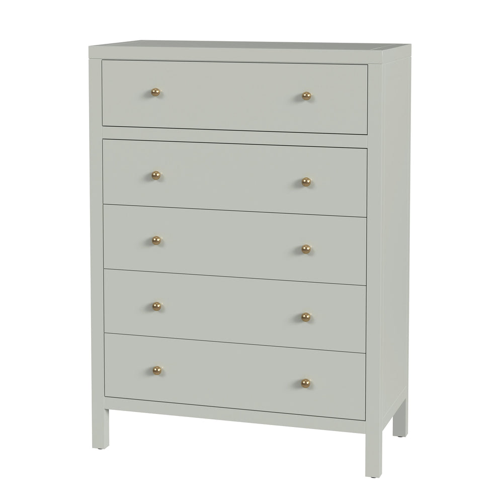 Butler Specialty Company Nora 5 Drawer Tall Dresser - Elegant Storage Solution For Any Bedroom Sage Green Mdf,Acacia Wood,Pine Wood,Veneers 5944480-butler