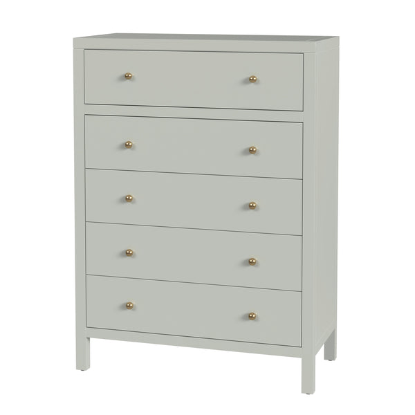 Butler Specialty Company Nora 5 Drawer Tall Dresser - Elegant Storage Solution For Any Bedroom Sage Green Mdf,Acacia Wood,Pine Wood,Veneers 5944480-butler