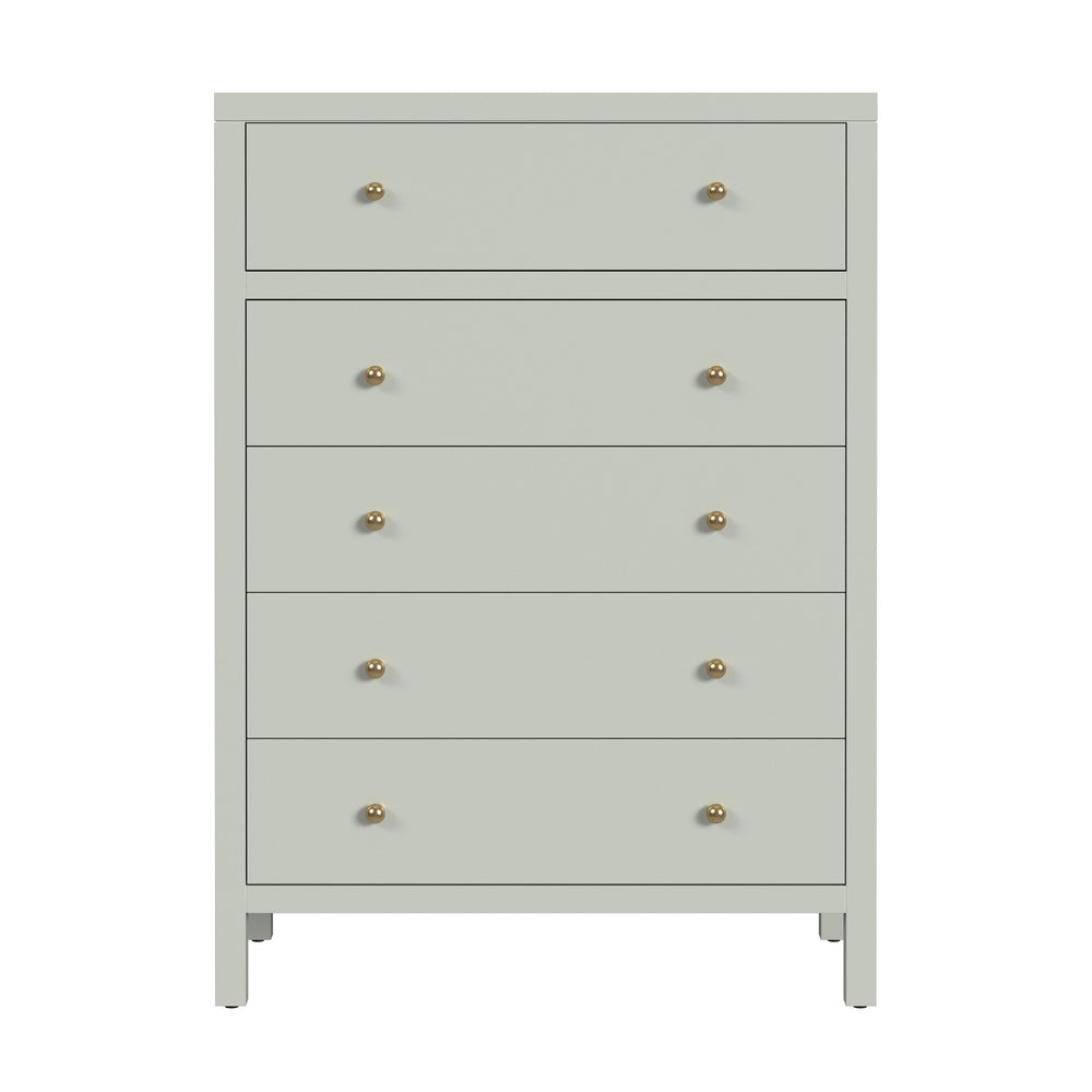 Butler Specialty Company Nora 5 Drawer Tall Dresser - Elegant Storage Solution For Any Bedroom Sage Green Mdf,Acacia Wood,Pine Wood,Veneers 5944480-butler