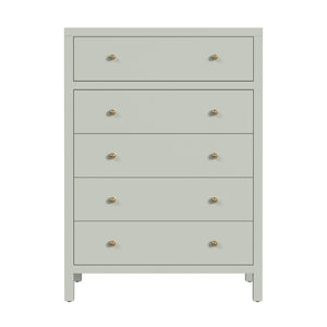 Butler Specialty Company Nora 5 Drawer Tall Dresser - Elegant Storage Solution For Any Bedroom Sage Green Mdf,Acacia Wood,Pine Wood,Veneers 5944480-butler