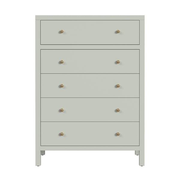 Butler Specialty Company Nora 5 Drawer Tall Dresser - Elegant Storage Solution For Any Bedroom Sage Green Mdf,Acacia Wood,Pine Wood,Veneers 5944480-butler