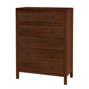 Butler Specialty Company Nora 5 Drawer Tall Dresser - Elegant Storage Solution For Any Bedroom Walnut Mdf,Acacia Wood,Pine Wood,Veneers 5944489-butler