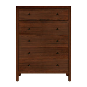 Butler Specialty Company Nora 5 Drawer Tall Dresser - Elegant Storage Solution For Any Bedroom Walnut Mdf,Acacia Wood,Pine Wood,Veneers 5944489-butler
