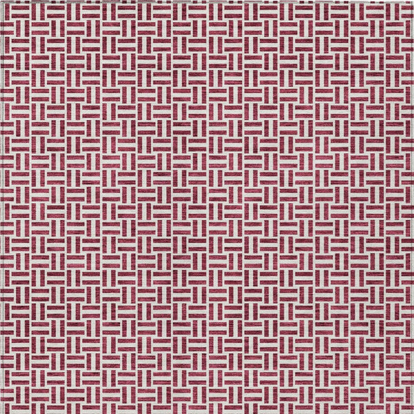 Homeroots 3' Stylish Artichoke Green And Gray Geometric Washable Rug For Indoor And Outdoor Spaces 8' X 10' Polyester 594452