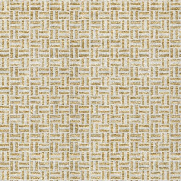 Homeroots 3' Stylish Artichoke Green And Gray Geometric Washable Rug For Indoor And Outdoor Spaces 3' X 5' Polyester 594461