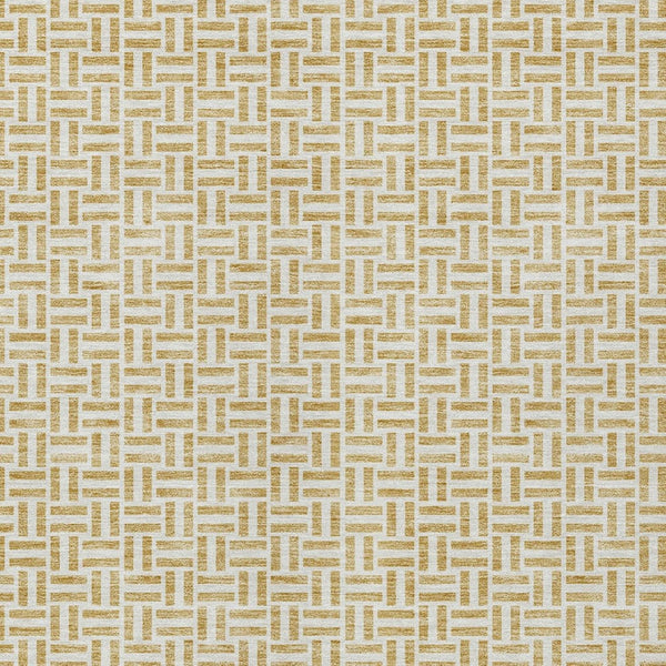 Homeroots 3' Stylish Artichoke Green And Gray Geometric Washable Rug For Indoor And Outdoor Spaces 8' X 10' Polyester 594464