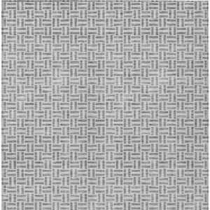 Homeroots 3' Stylish Artichoke Green And Gray Geometric Washable Rug For Indoor And Outdoor Spaces 5' X 8' Polyester 594468