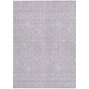 Homeroots 3' Stylish Artichoke Green And Gray Geometric Washable Rug For Indoor And Outdoor Spaces 5' X 8' Polyester 594480