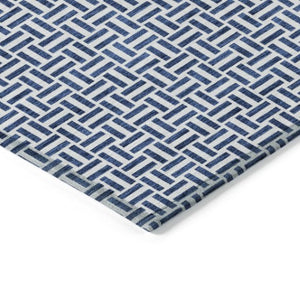 Homeroots 3' Stylish Artichoke Green And Gray Geometric Washable Rug For Indoor And Outdoor Spaces 3' X 5' Polyester 594485