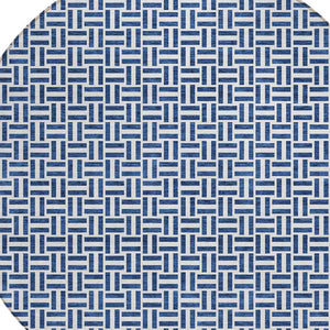 Homeroots 3' Stylish Artichoke Green And Gray Geometric Washable Rug For Indoor And Outdoor Spaces 8' Round Polyester 594487