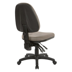 OSP Home Furnishings Dual Function Ergonomic Office Chair with Lumbar Support and Pneumatic Height Adjustment 36420-294