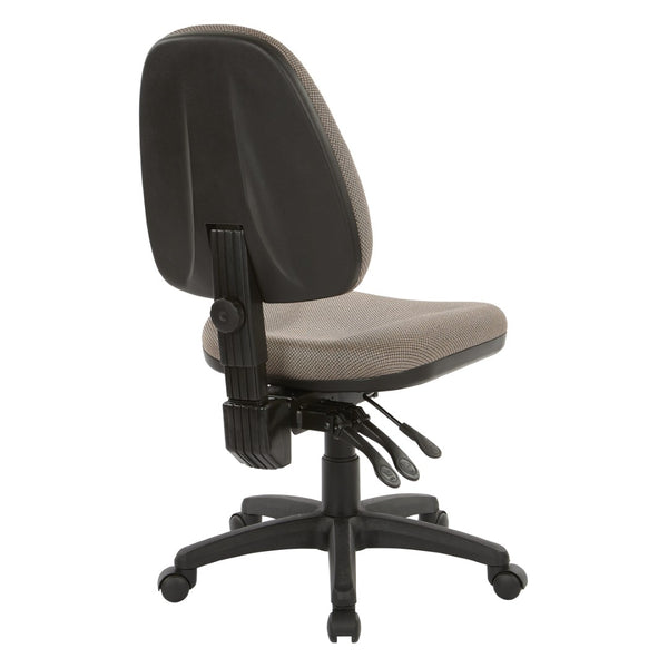 OSP Home Furnishings Dual Function Ergonomic Office Chair with Lumbar Support and Pneumatic Height Adjustment 36420-294