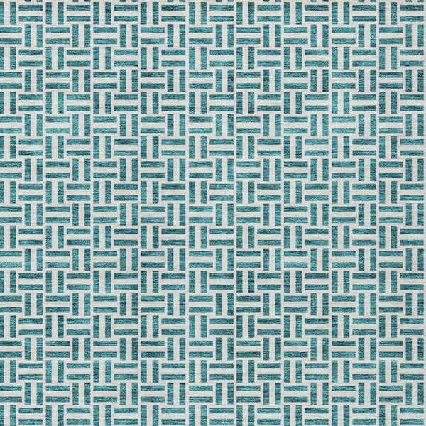 Homeroots 3' Stylish Artichoke Green And Gray Geometric Washable Rug For Indoor And Outdoor Spaces 3' X 5' Polyester 594509