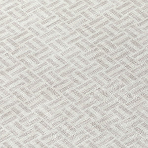 Homeroots 3' Stylish Artichoke Green And Gray Geometric Washable Rug For Indoor And Outdoor Spaces 8' Round Polyester 594517