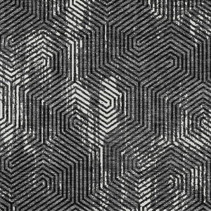 Homeroots 3' Black And Ivory Geometric Washable Area Rug - Perfect For Indoor Outdoor Spaces, Durable Design 9' X 12' Polyester 594525