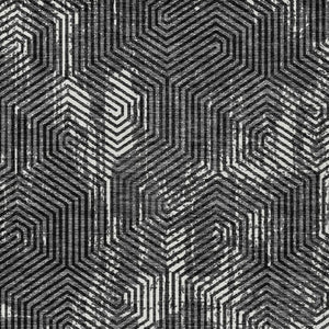 Homeroots 3' Black And Ivory Geometric Washable Area Rug - Perfect For Indoor Outdoor Spaces, Durable Design 10' X 14' Polyester 594526