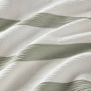 English Elm 3-piece Yarn-dyed Striped Comforter Set Full Queen Seersucker Weave Coastal Bedding B035P463222