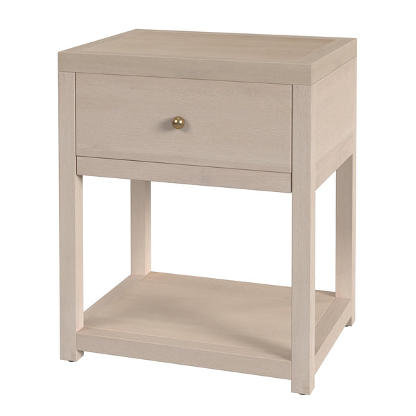 Butler Specialty Butler Nora 21" Wood Nightstand - Elegant Taupe Design With Soft-close Drawer & Open Shelf Storage Taupe Acacia Wood,Mdf,Pine Wood,Acacia Veneers 5945450-butler